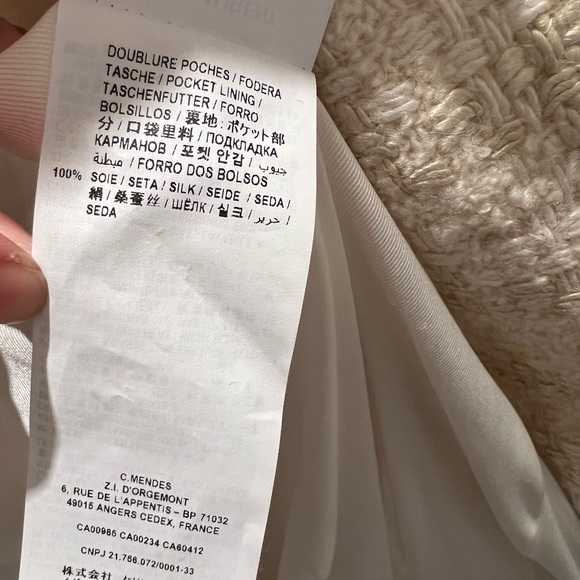 Saint Laurent Long Coat in Silk Tweed and Wool like New - Picture 7 of 15